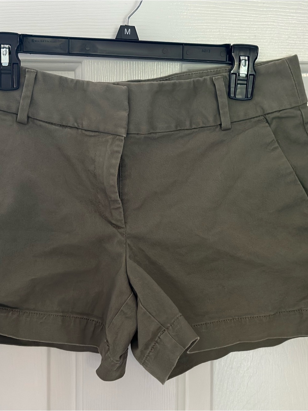 LOFT Olive Green High Waist Chino Shorts